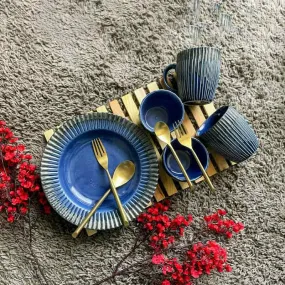 Acacia Ceramic Deep Pasta Plates Set | Set of 9