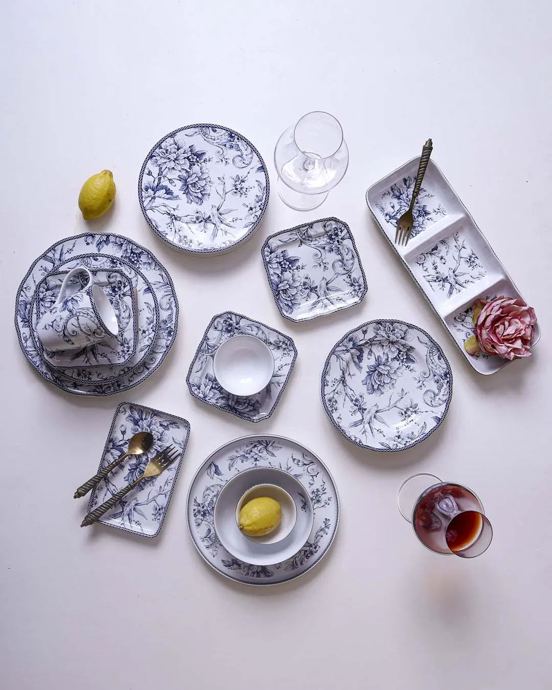 Adelaide Blue Salad Plate - Set of 6