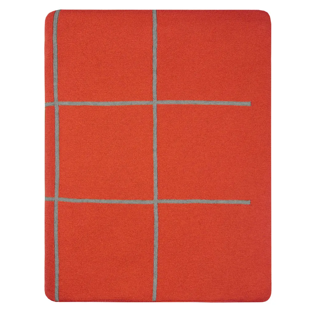 Bright Orange Pane Throw