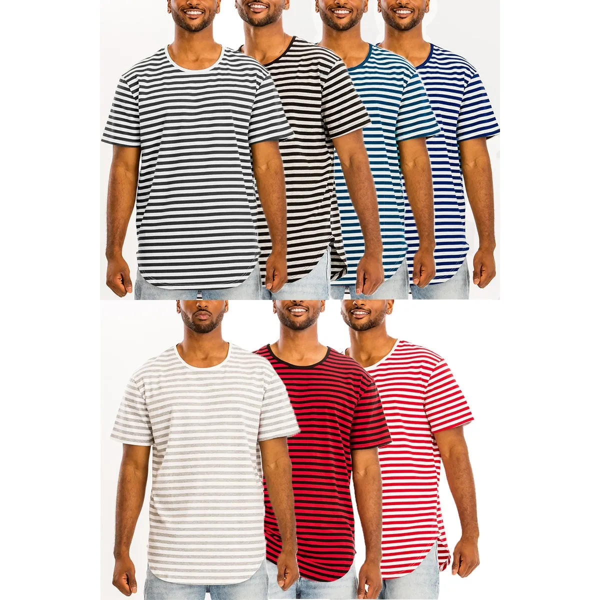 Edwin Black Striped Tee
