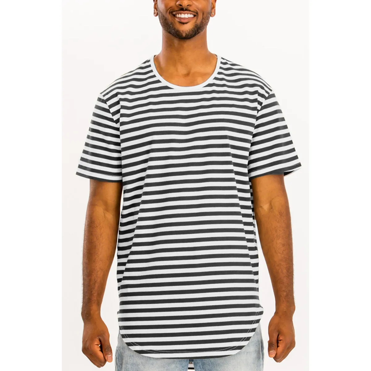 Edwin Black Striped Tee