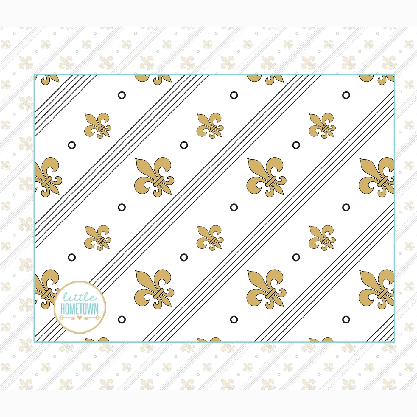 Fleur De Lis Plush Throw Blanket 60x80
