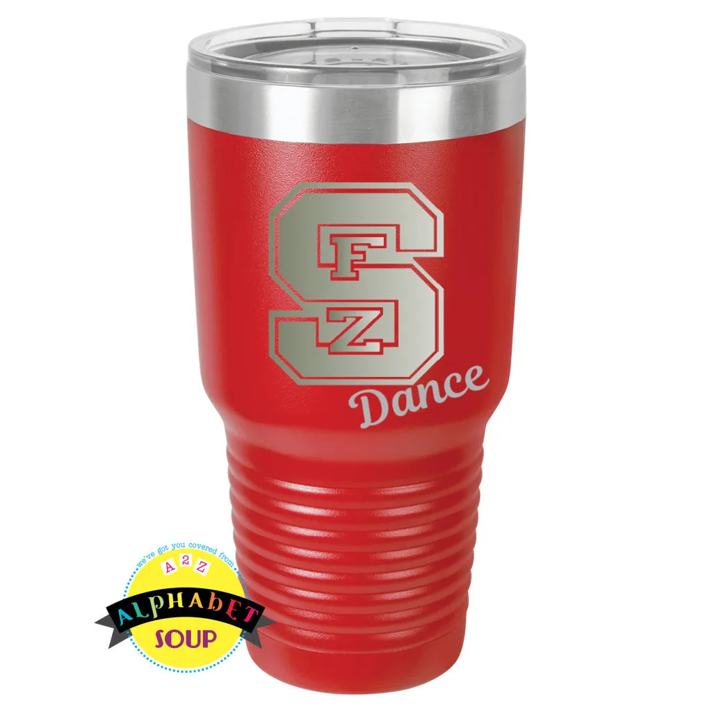 FZS Jr Bulldogs Dance Stainless Etched Tumbler