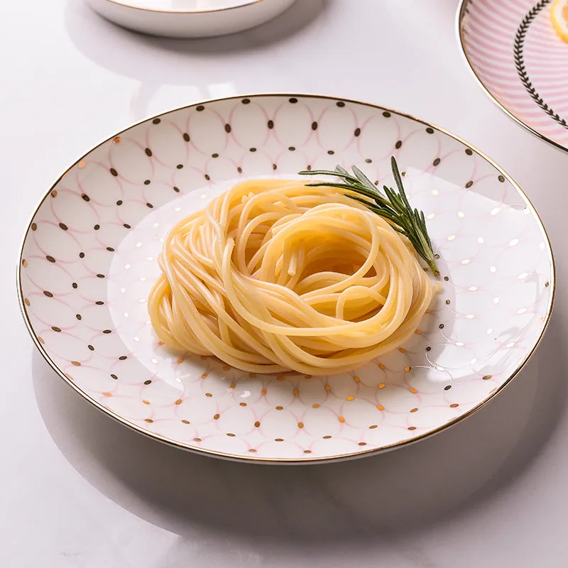 Gatsby Elegant Modern Dessert and Dinner Plates