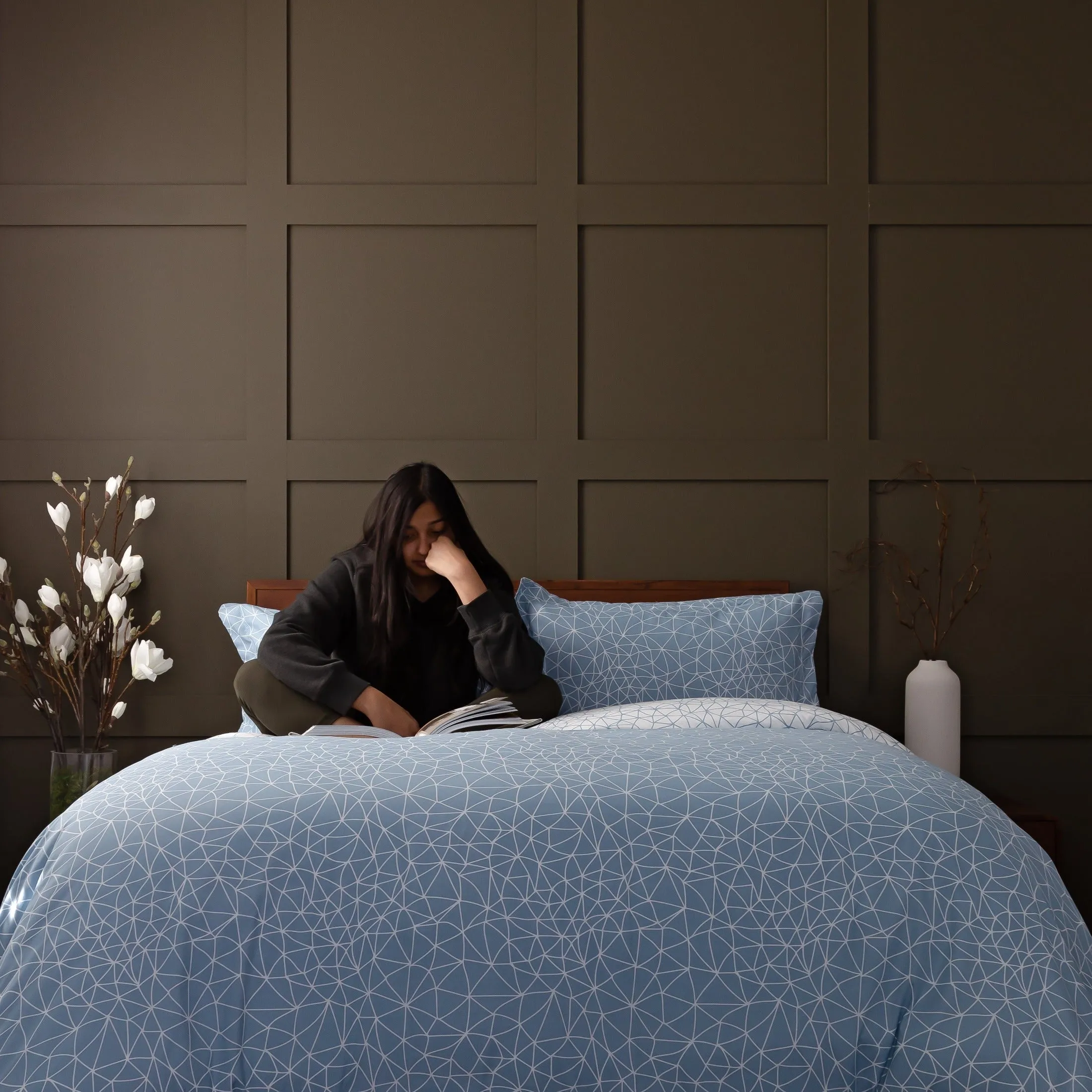 Geometric Maze Reversible Duvet Cover Set