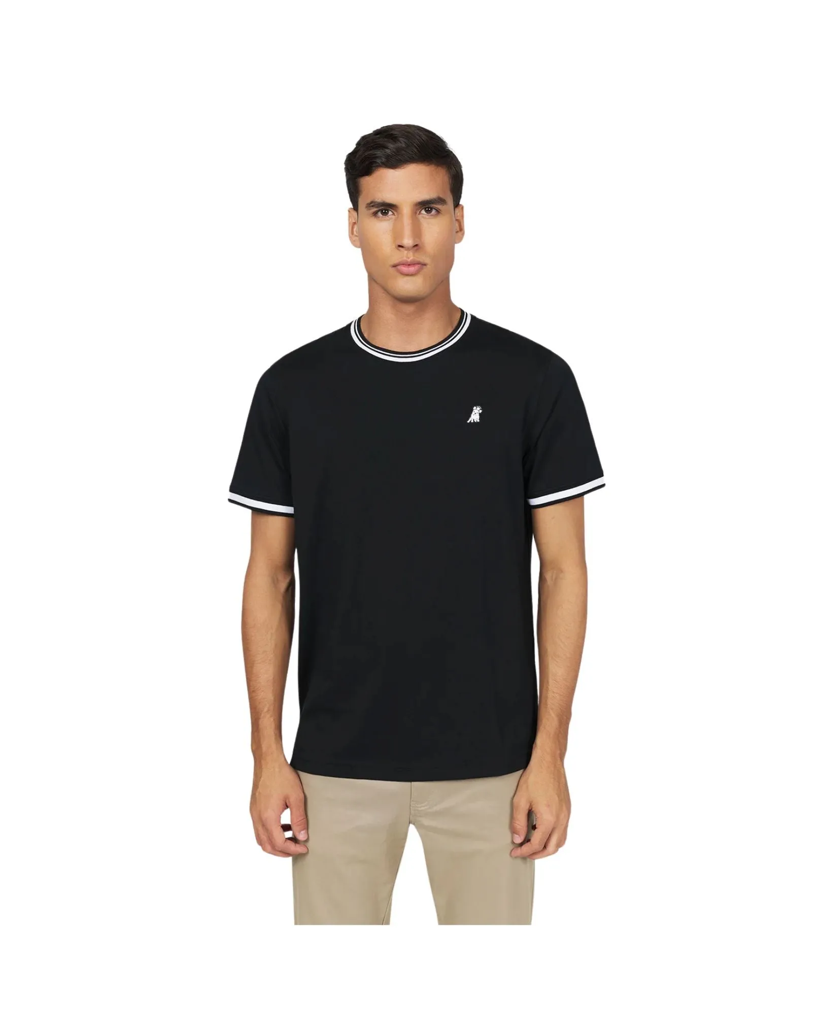 Men's Striped Jersey T-shirt - Black SV12