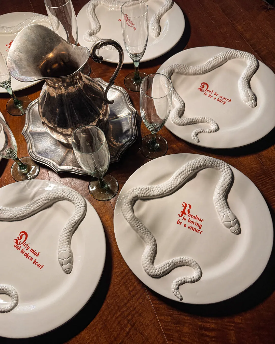 "Keep your body give me your soul" Forbidden Dinner Plate