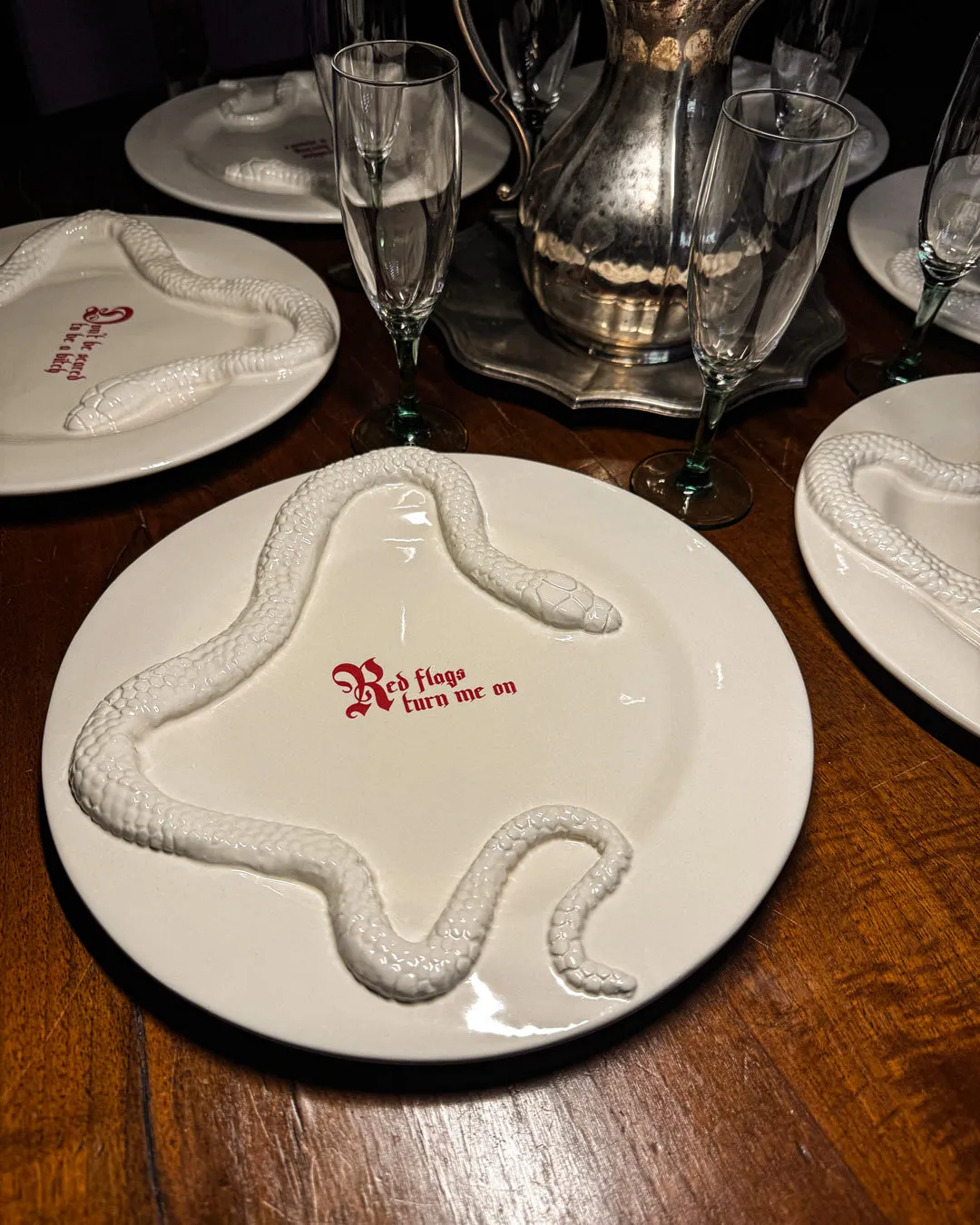 "Red flags turn me on" Forbidden Dinner Plate
