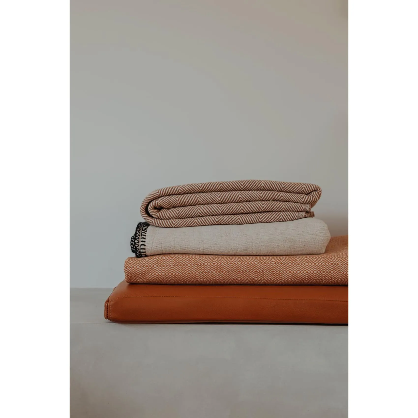 Sema Herringbone Cotton & Wool Blend Blanket
