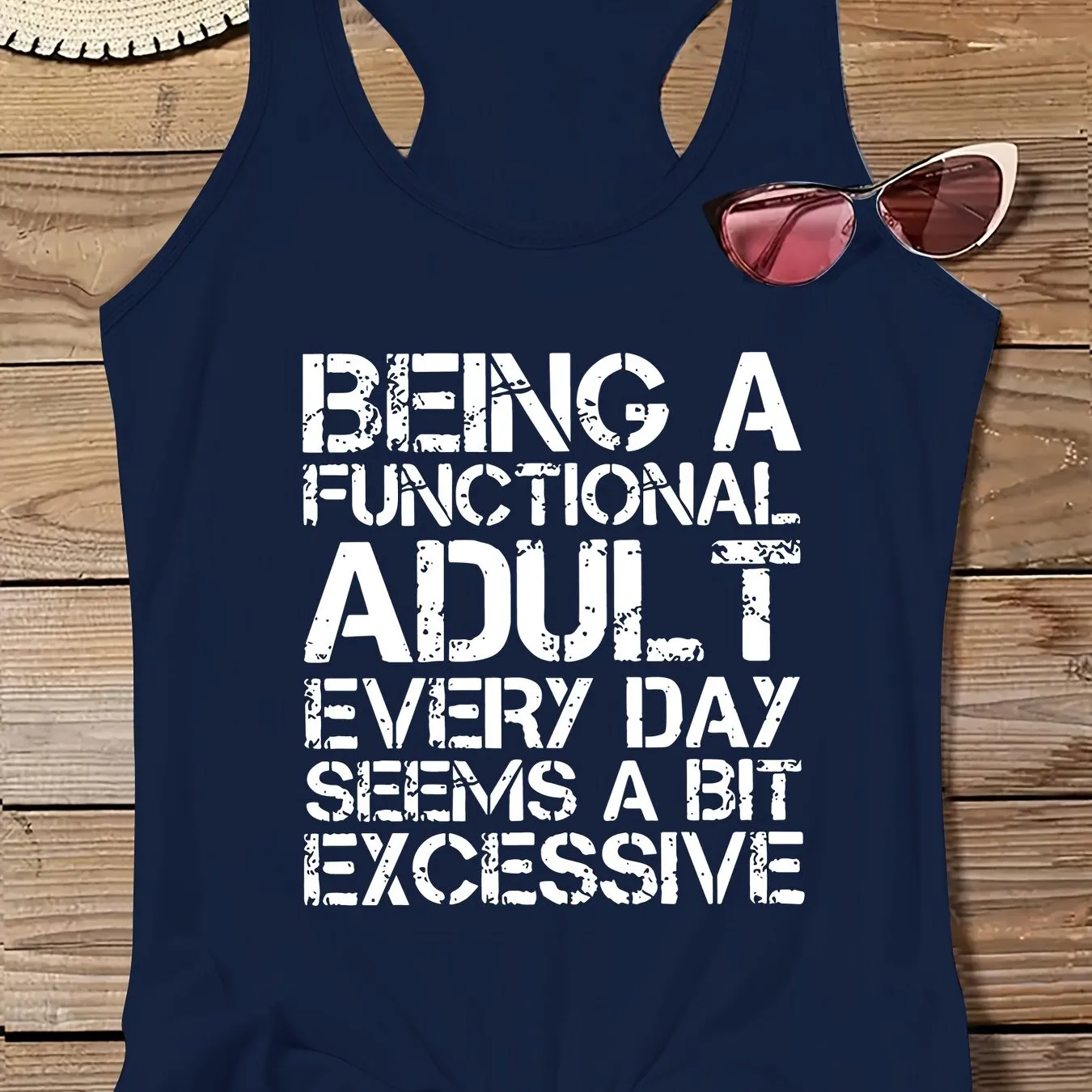 Slogan Print Tank Top