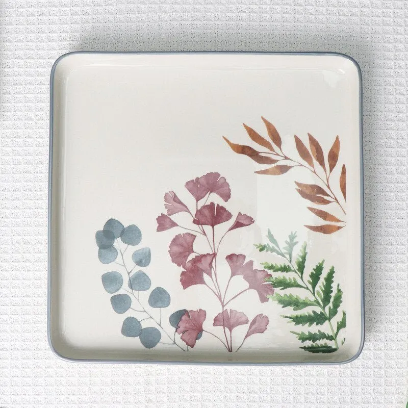 Square Shallow Plate - Ceramic