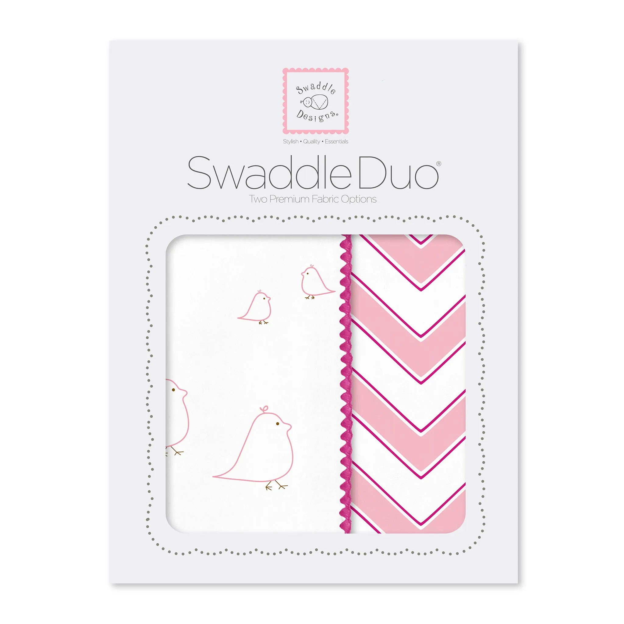 SwaddleDuo - Mama & Baby Chickies   Chevron, Pink