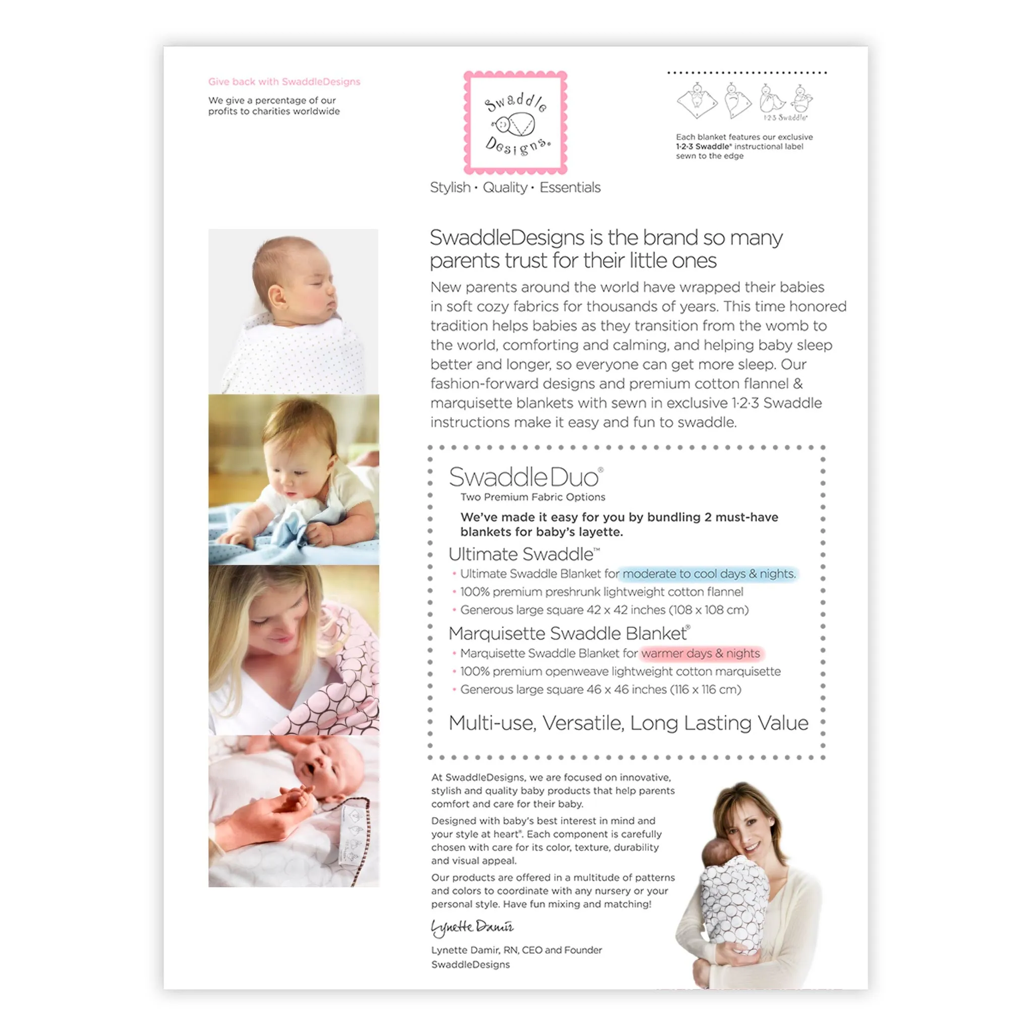 SwaddleDuo - Mama & Baby Chickies   Chevron, Pink