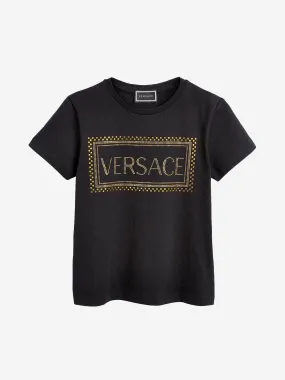 Versace Girls Stud Logo T-Shirt